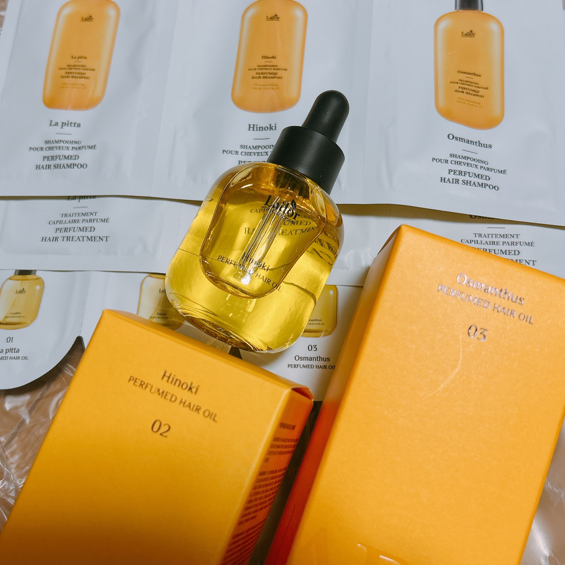 パフュームヘアオイル ヒノキ/La'dor/ヘアオイルを使ったクチコミ（1枚目）