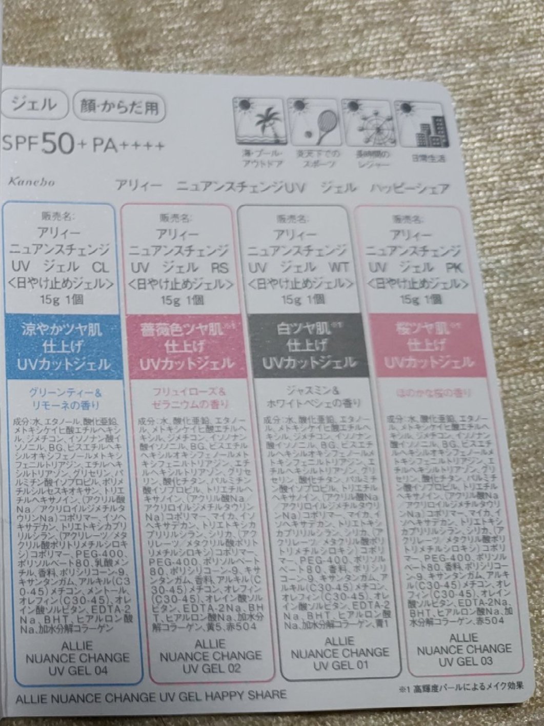 ニュアンスチェンジUV ジェル CL/アリィー/日焼け止めジェルを使ったクチコミ（3枚目）