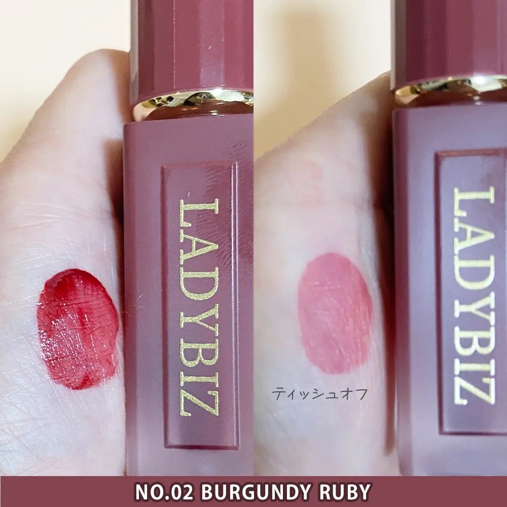 シティガールムードグロッシーティント/LADYBIZ/リップティントを使ったクチコミ(2枚目)