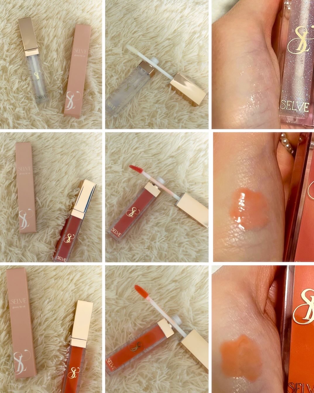 グロッシーリップオイル 02 シェルピンク/SELVE/リップグロスを使ったクチコミ（2枚目）