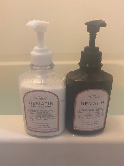ヘマチン ブースター シャンプー /トリートメント ペアー&ムスクの香り/マイブースターズ/市販シャンプーを使ったクチコミ(1枚目)