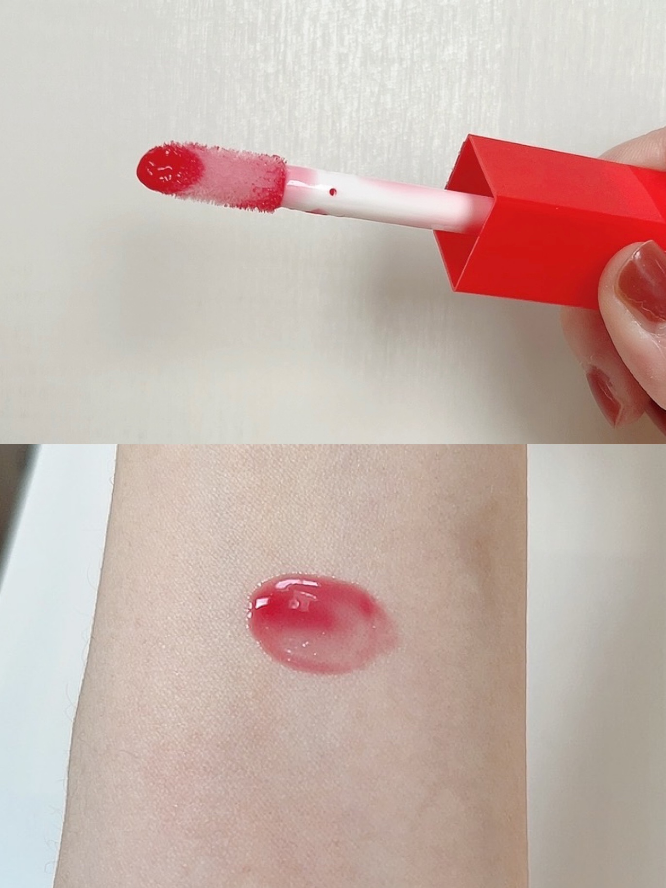 オーマイグロス リップオイル 004 ビビッドレッド(ザクロの香り)/リンメル ロンドン/リップグロスを使ったクチコミ（2枚目）