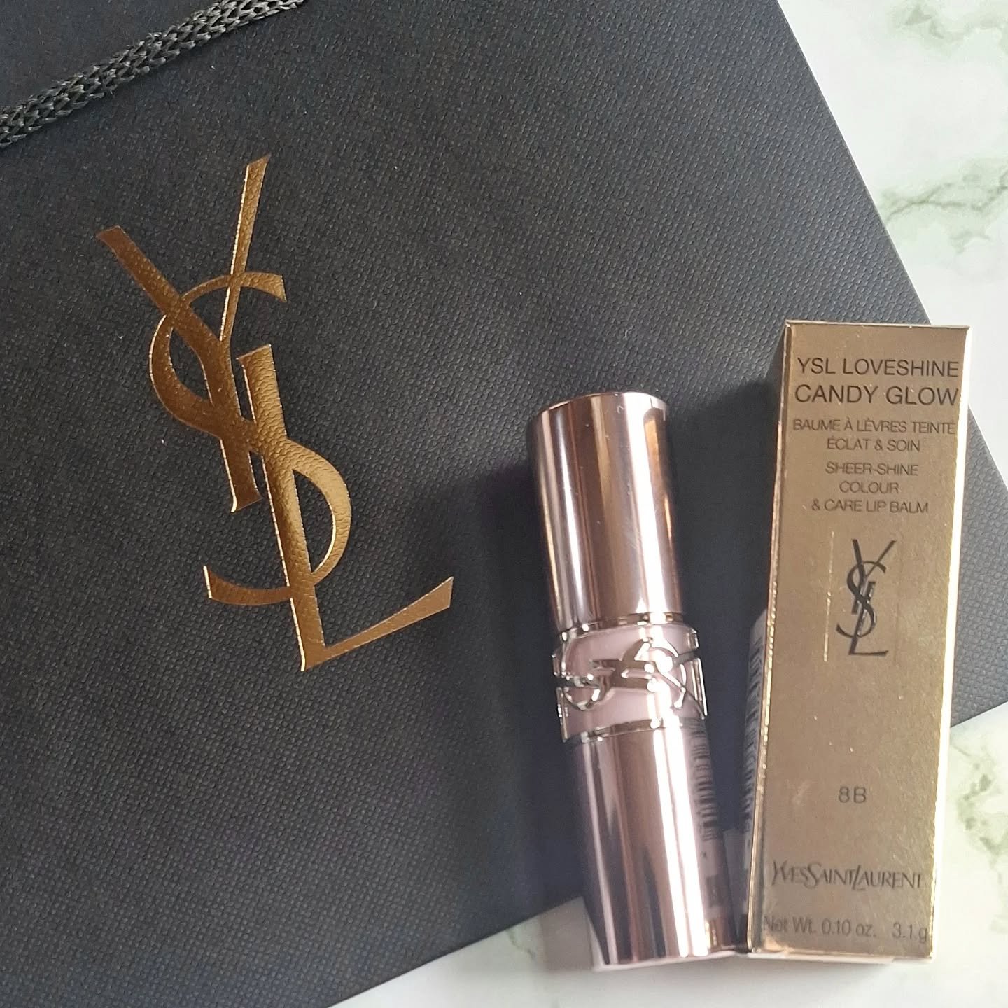YSLラブシャイン キャンディ グロウ バーム #8B ザットピンク/YVES SAINT LAURENT BEAUTE/口紅を使ったクチコミ（1枚目）
