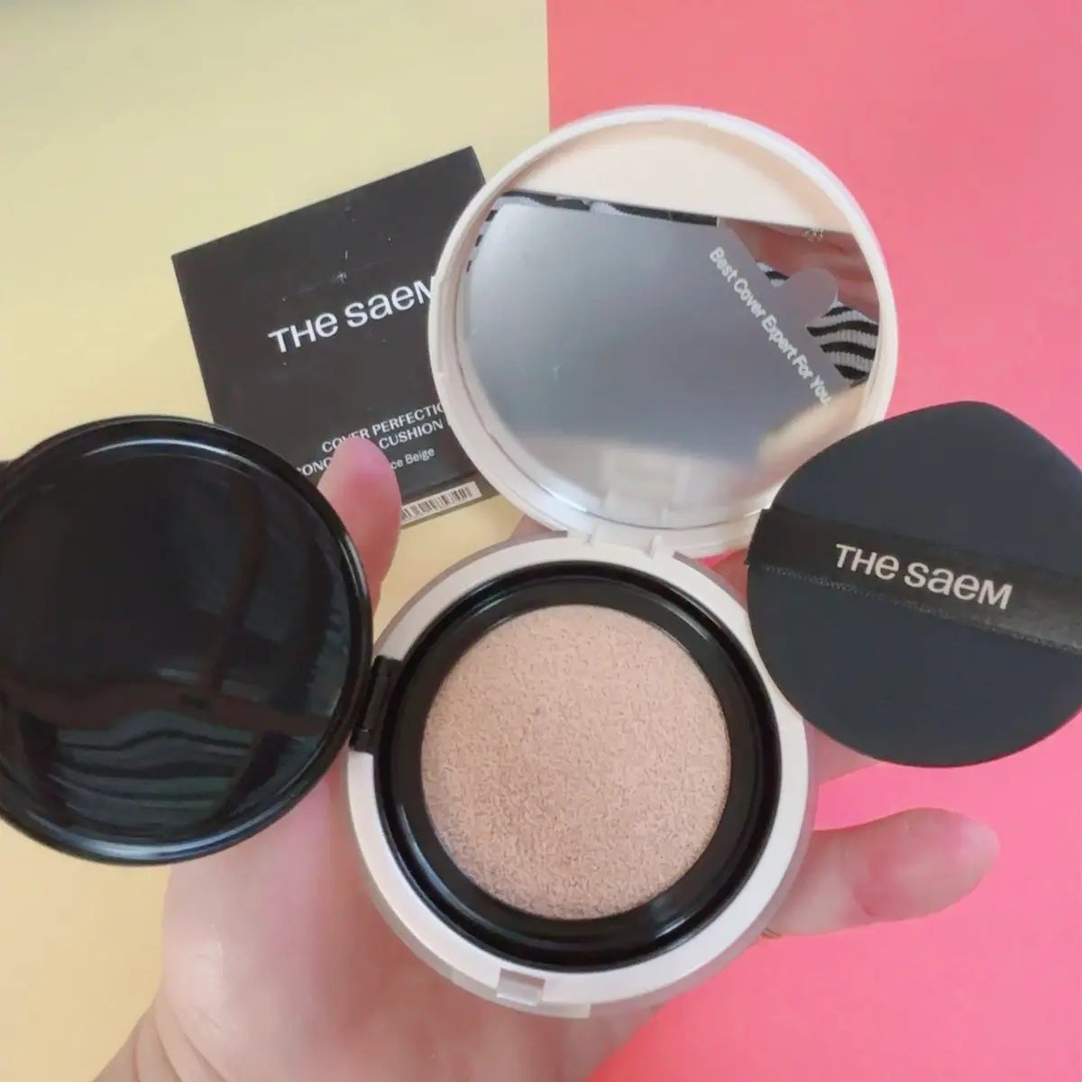 カバーパーフェクションコンシーラークッション/the SAEM/リキッドコンシーラーを使ったクチコミ(3枚目)