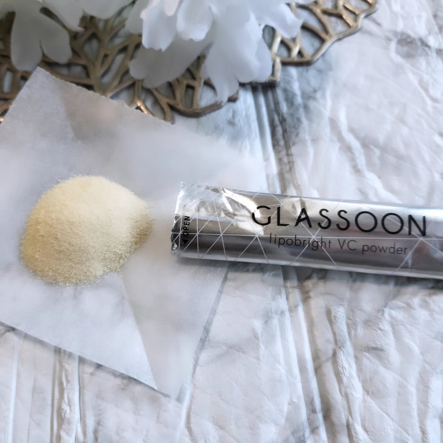 グラスーン リポブライト VCパウダー/GLASSOON/美容サプリメントを使ったクチコミ(1枚目)