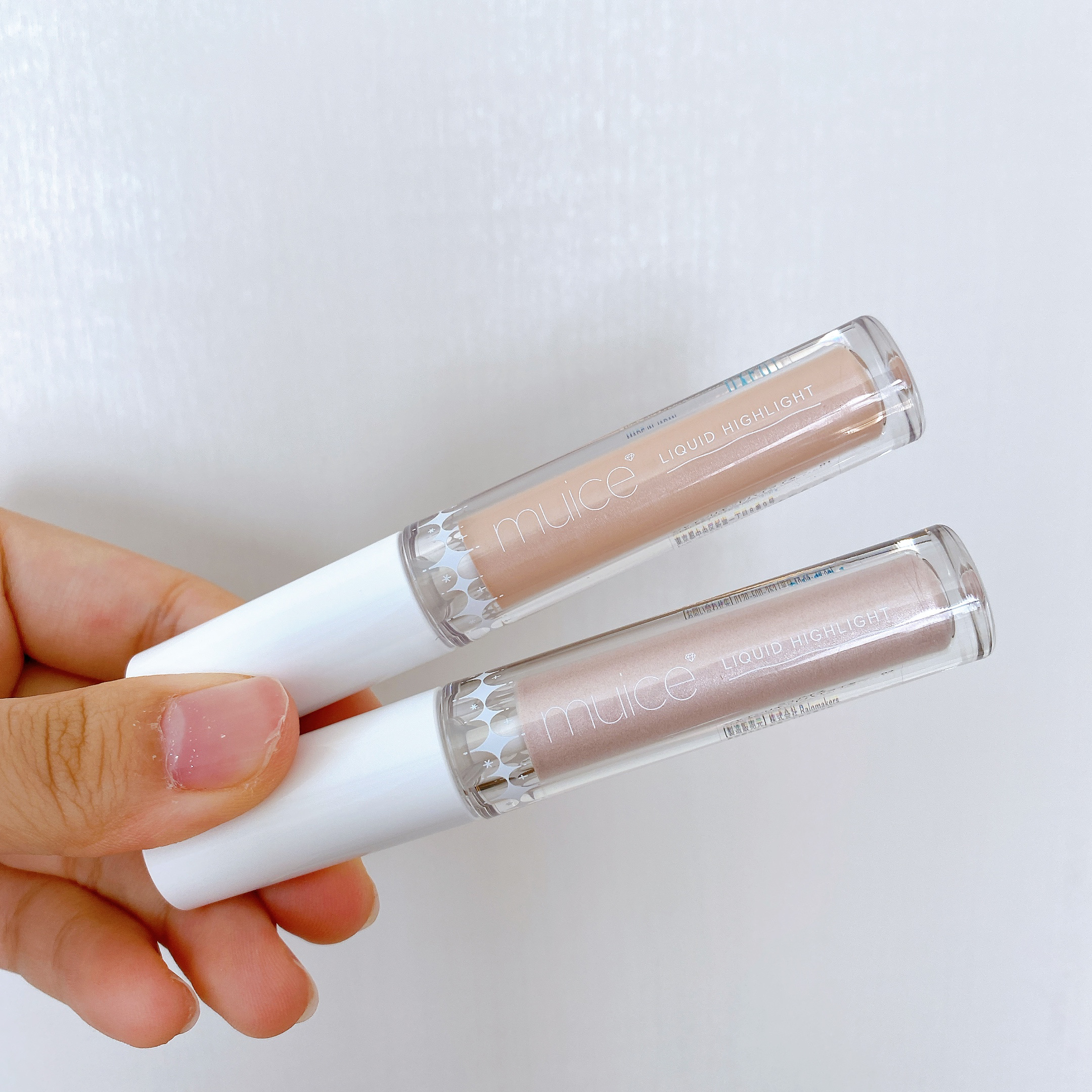 シャインリキッドハイライター 02 ローズシャンパン/muice/リキッドハイライトを使ったクチコミ（1枚目）