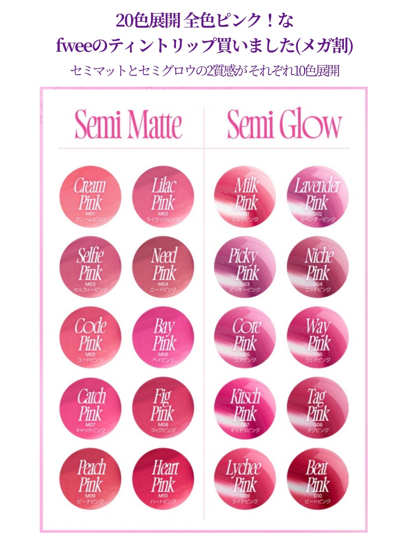 フィー ピンクオブセッションステイフィットティント/fwee/リップティントを使ったクチコミ(2枚目)