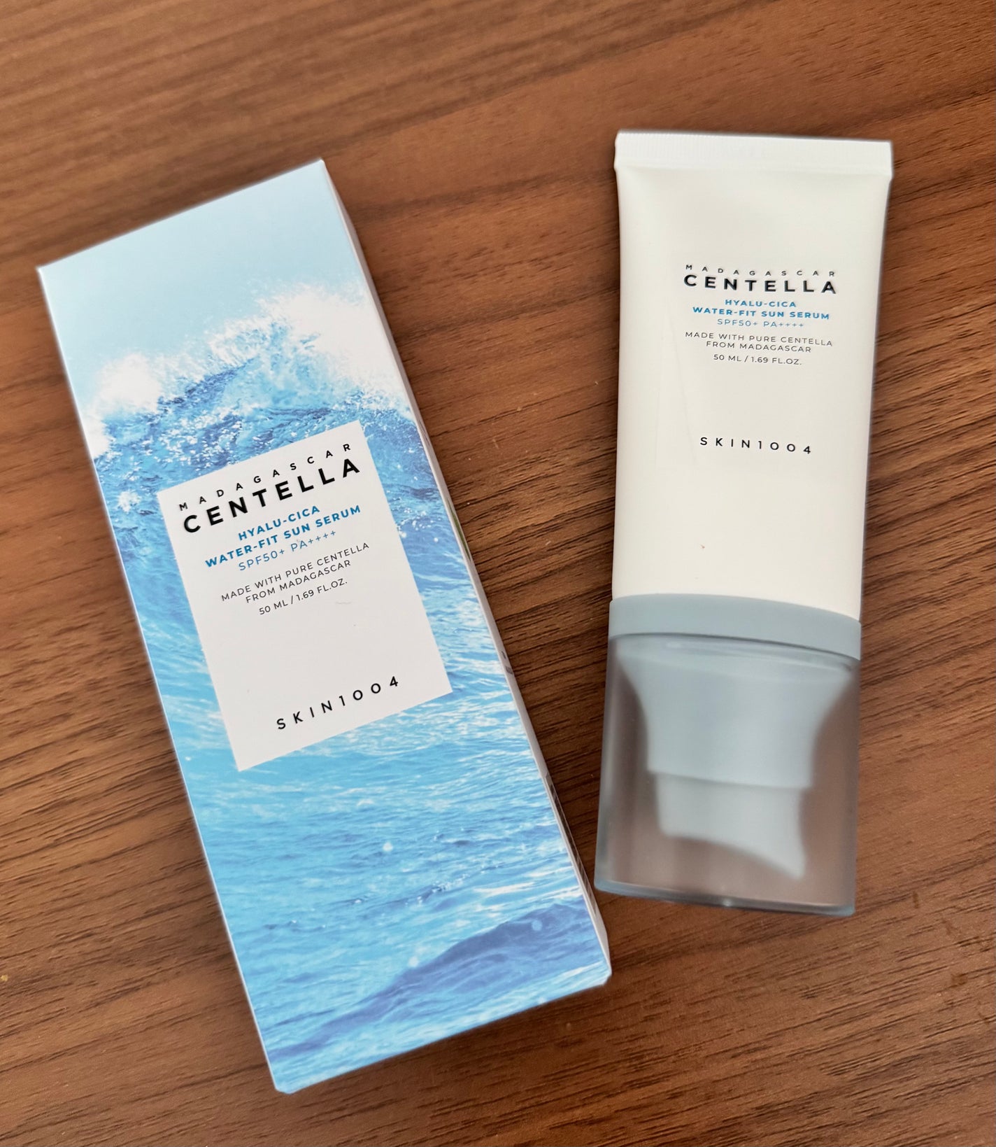 ヒアルーシカ ウォーターフィット サンセラム/SKIN1004/日焼け止めローションを使ったクチコミ(2枚目)