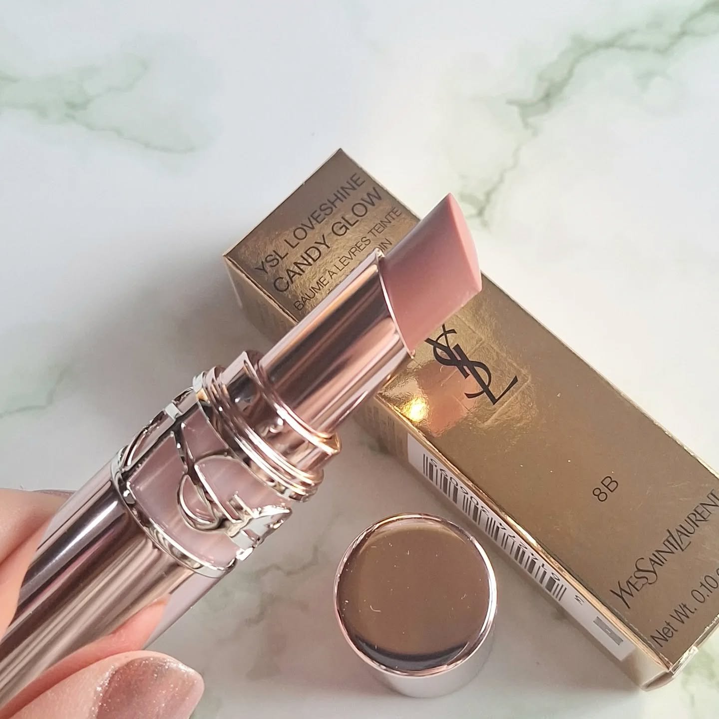 YSLラブシャイン キャンディ グロウ バーム #8B ザットピンク/YVES SAINT LAURENT BEAUTE/口紅を使ったクチコミ（2枚目）