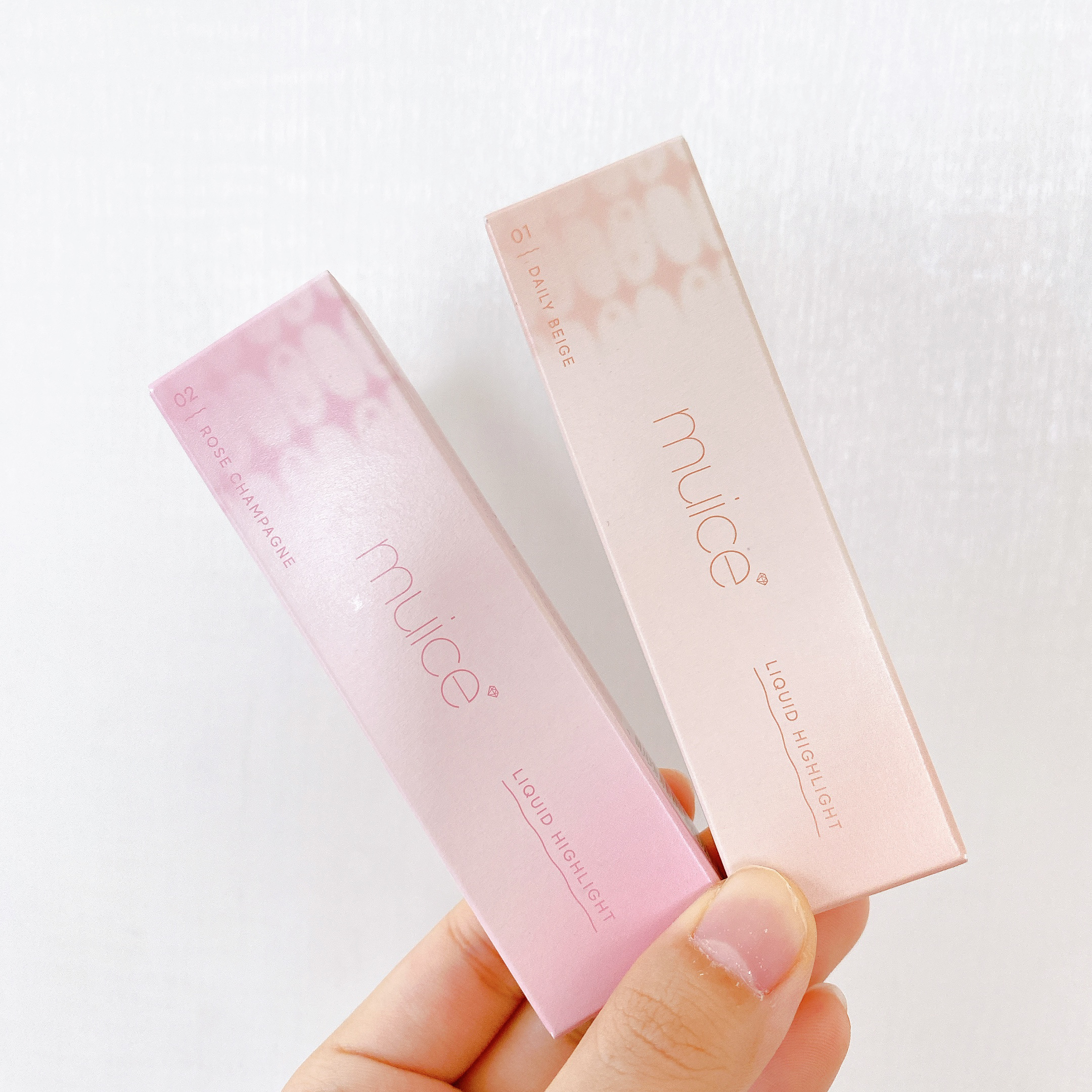 シャインリキッドハイライター 02 ローズシャンパン/muice/リキッドハイライトを使ったクチコミ（3枚目）