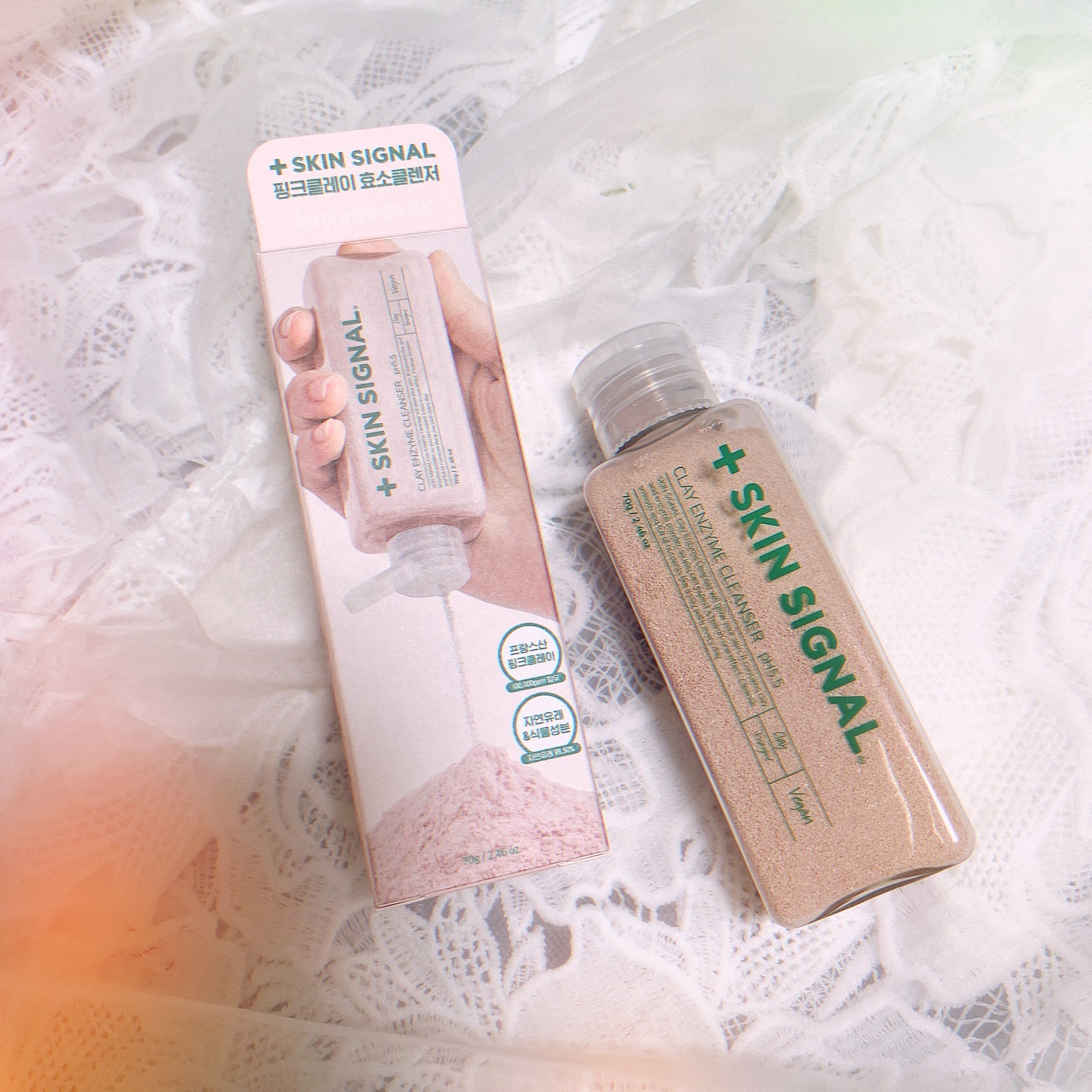 ピンククレイ酵素クレンザー/SKIN SIGNAL/洗顔パウダーを使ったクチコミ（1枚目）