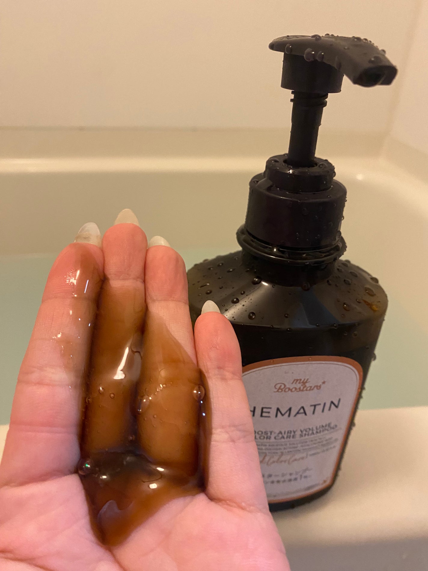 ヘマチン ブースター シャンプー /トリートメント ペアー&ムスクの香り/マイブースターズ/市販シャンプーを使ったクチコミ(2枚目)