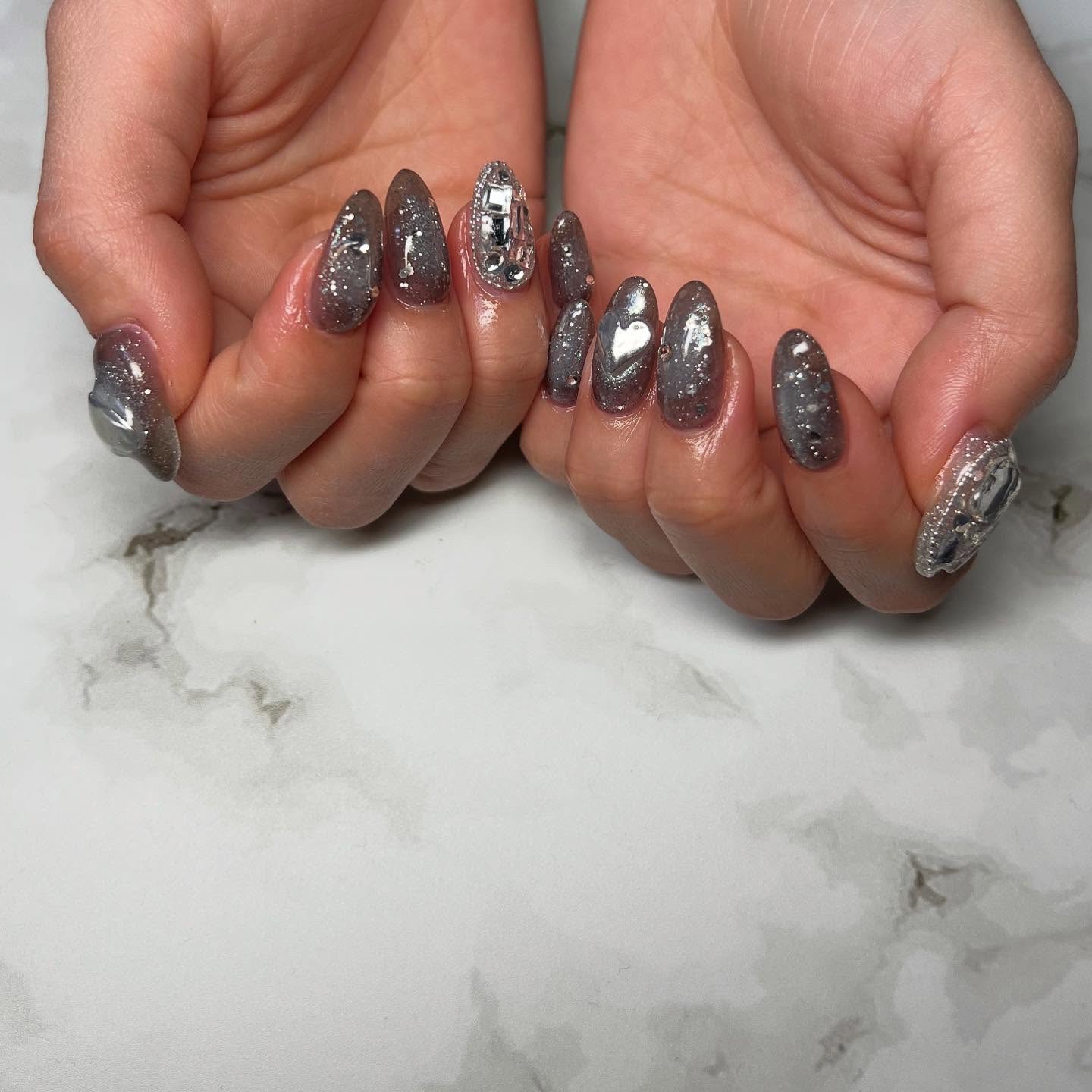 #ネイル,#ニュアンスネイル,#ジェルネイル,#ギャルネイル,#ネイル,#城陽ネイルのネイルデザイン