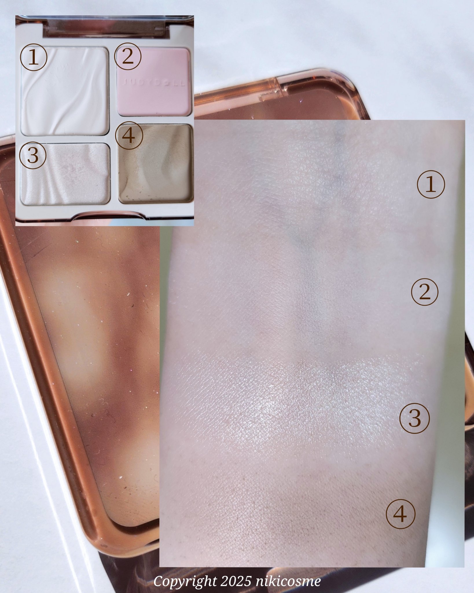 JUDYDOLL メリハリマスターパレット/JUDYDOLL/パウダーハイライトを使ったクチコミ（2枚目）