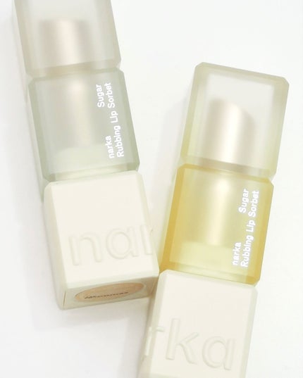 シュガーラビングリップソルベ/narka/リップスクラブを使ったクチコミ(9枚目)