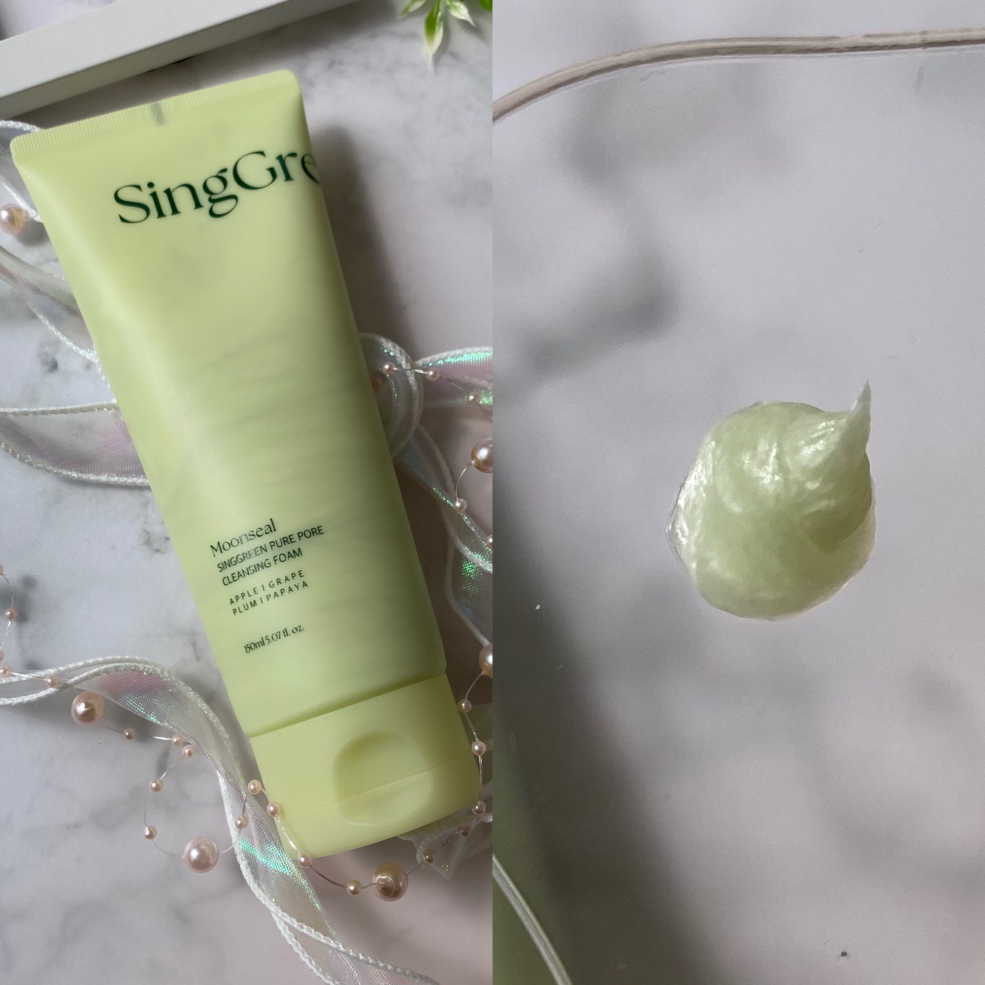 シンググリーンピュアポア クレンジングフォーム/Moonseal/クレンジングクリームを使ったクチコミ（3枚目）