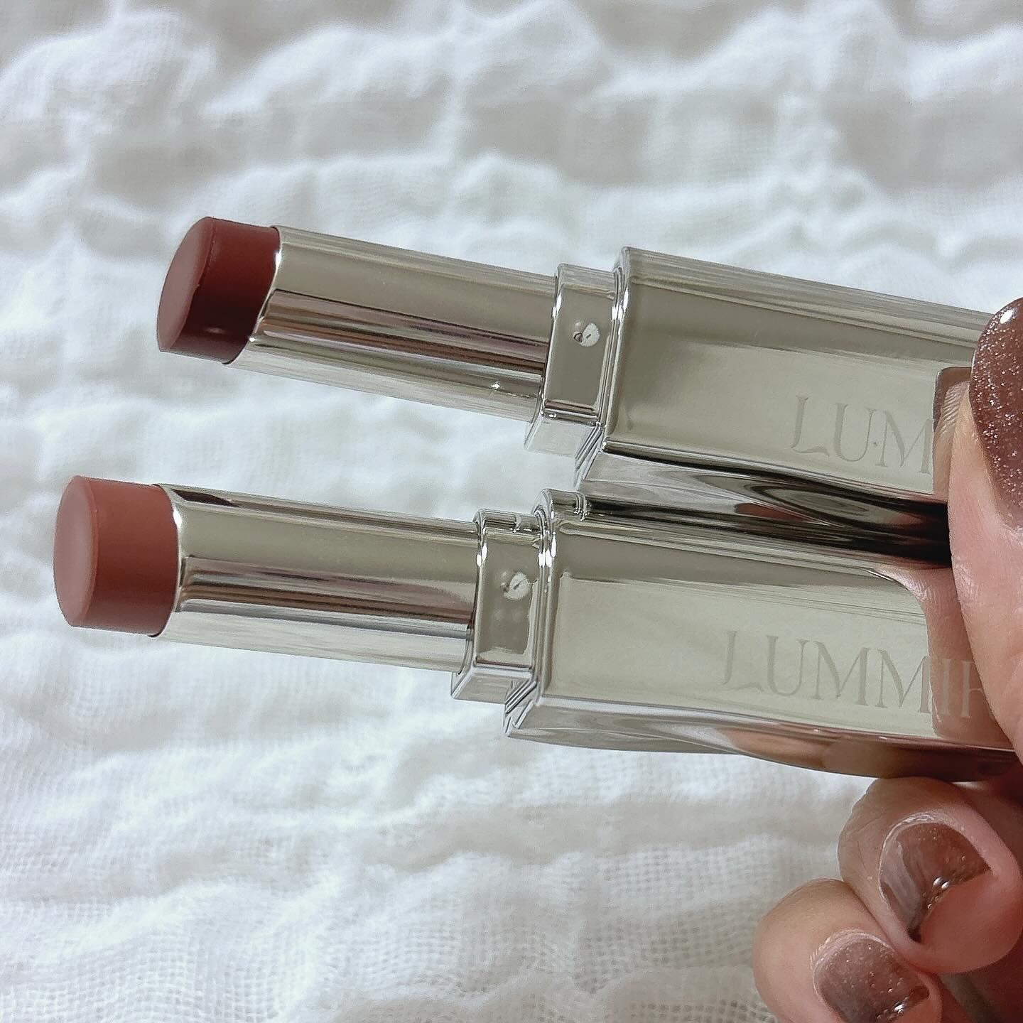 MELTING FIT SHINE BALM/Lummir/口紅を使ったクチコミ（3枚目）