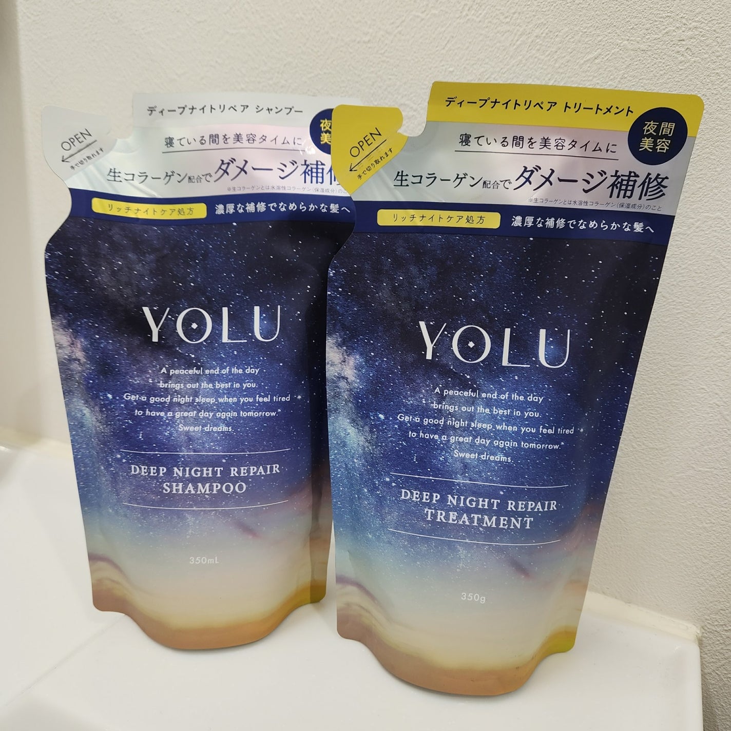 ディープナイトリペアシャンプー/トリートメント/YOLU/市販シャンプーを使ったクチコミ(1枚目)