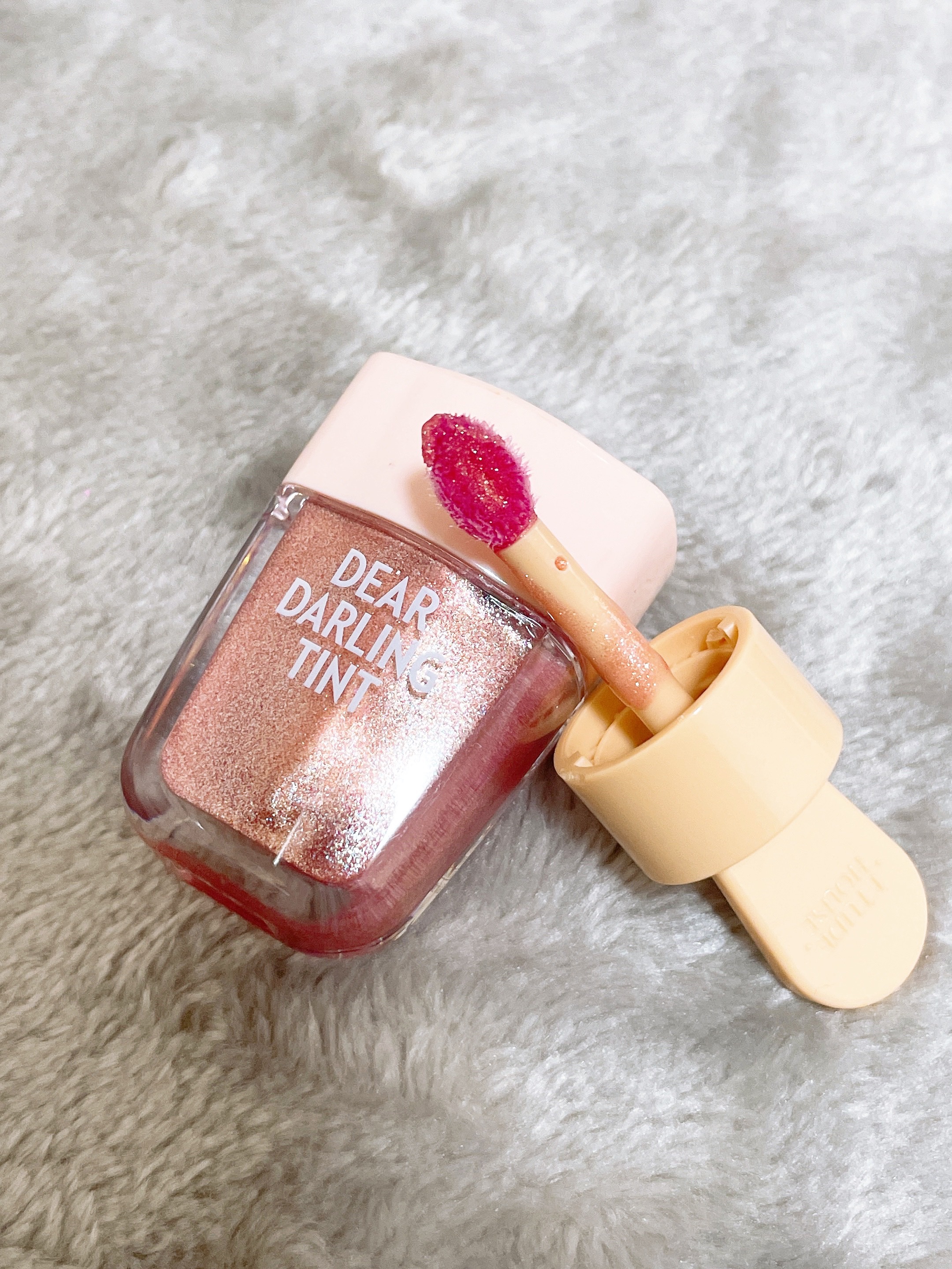 ディアダーリン ウォータージェルティント （アイスティント）/ETUDE/口紅を使ったクチコミ（3枚目）