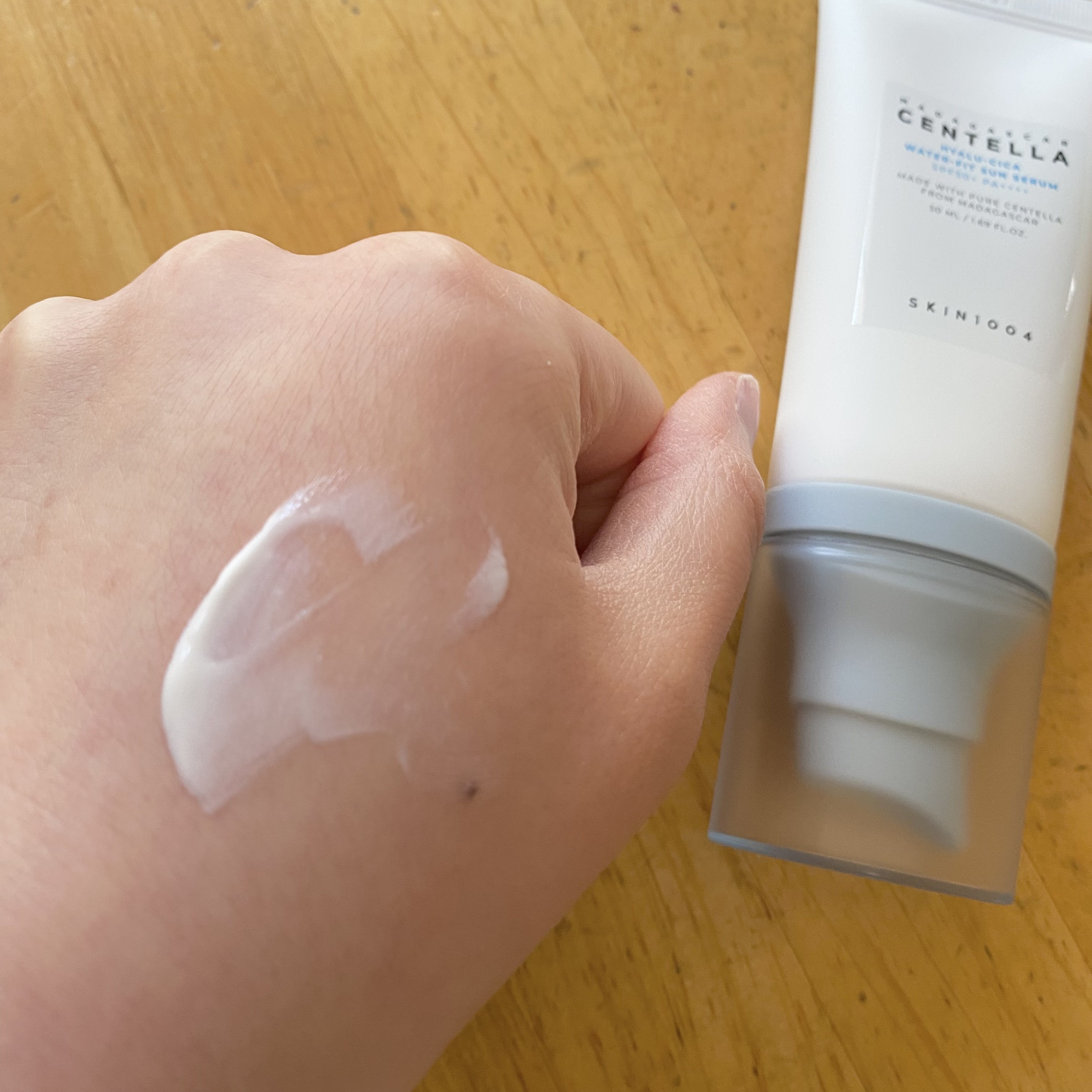 ヒアルーシカ ウォーターフィット サンセラム/SKIN1004/日焼け止めローションを使ったクチコミ（2枚目）