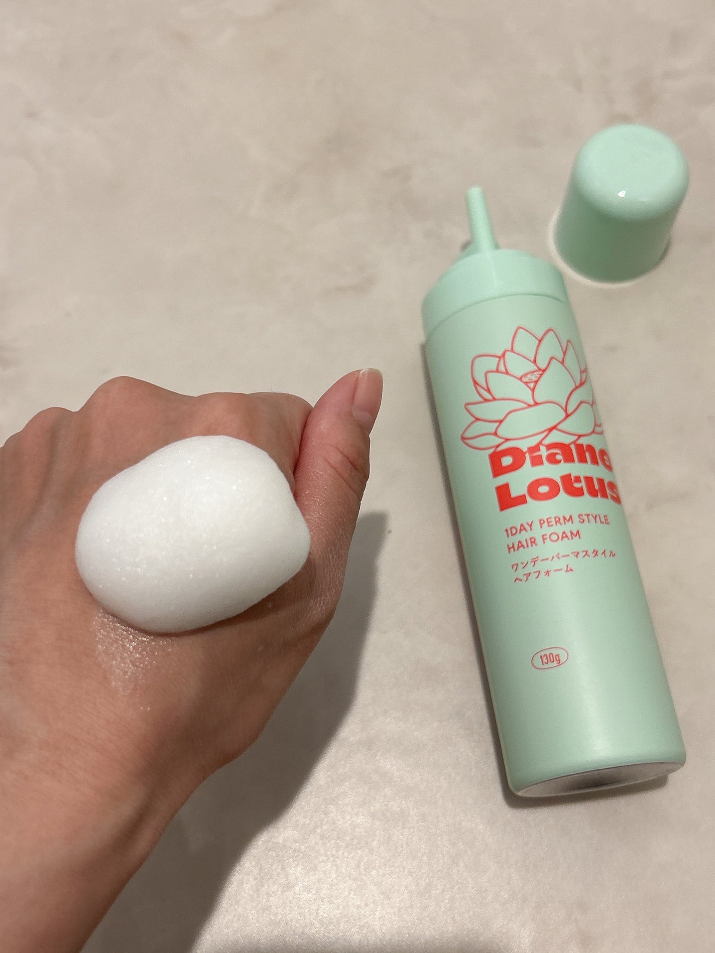 ロータス ワンデーパーマスタイル ヘアフォーム ティー&シトラスの香り/ダイアン/その他スタイリングを使ったクチコミ(1枚目)