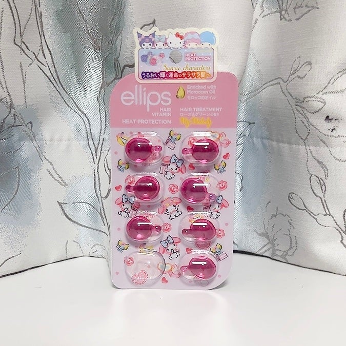 【サンリオ限定デザイン】ellips(エリップス)ヘアオイル シートタイプ8粒 (ピンク/ローズ&グリーンの香り)マイメロ/ellips/ヘアオイルを使ったクチコミ(1枚目)