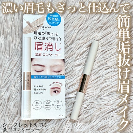 淡眉コンシーラー/シークレットサロン/眉マスカラを使ったクチコミ(1枚目)