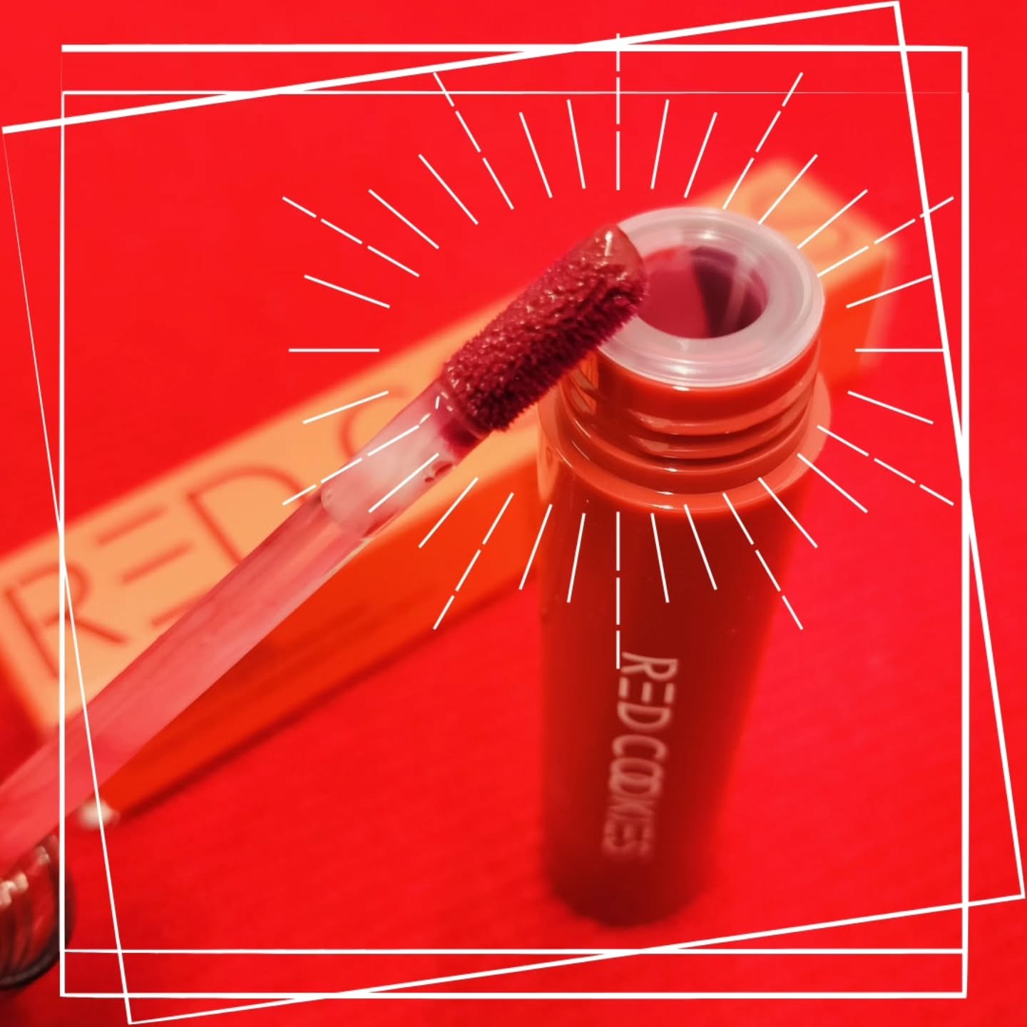 グロウウォーターラップティント/RED COOKIES/リップティントを使ったクチコミ（2枚目）