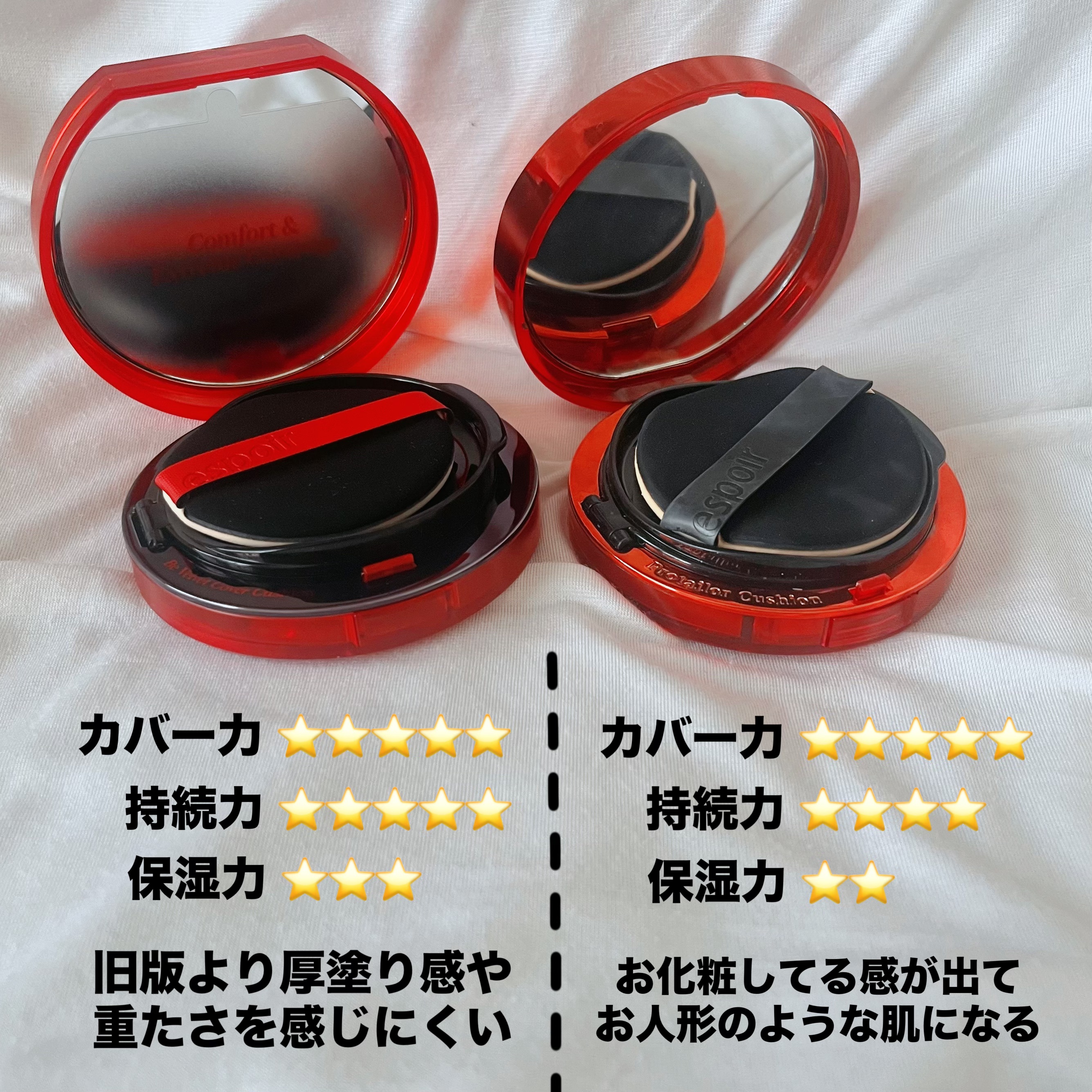 プロテーラービーベルベットカバークッション/espoir/クッションファンデーションを使ったクチコミ（2枚目）