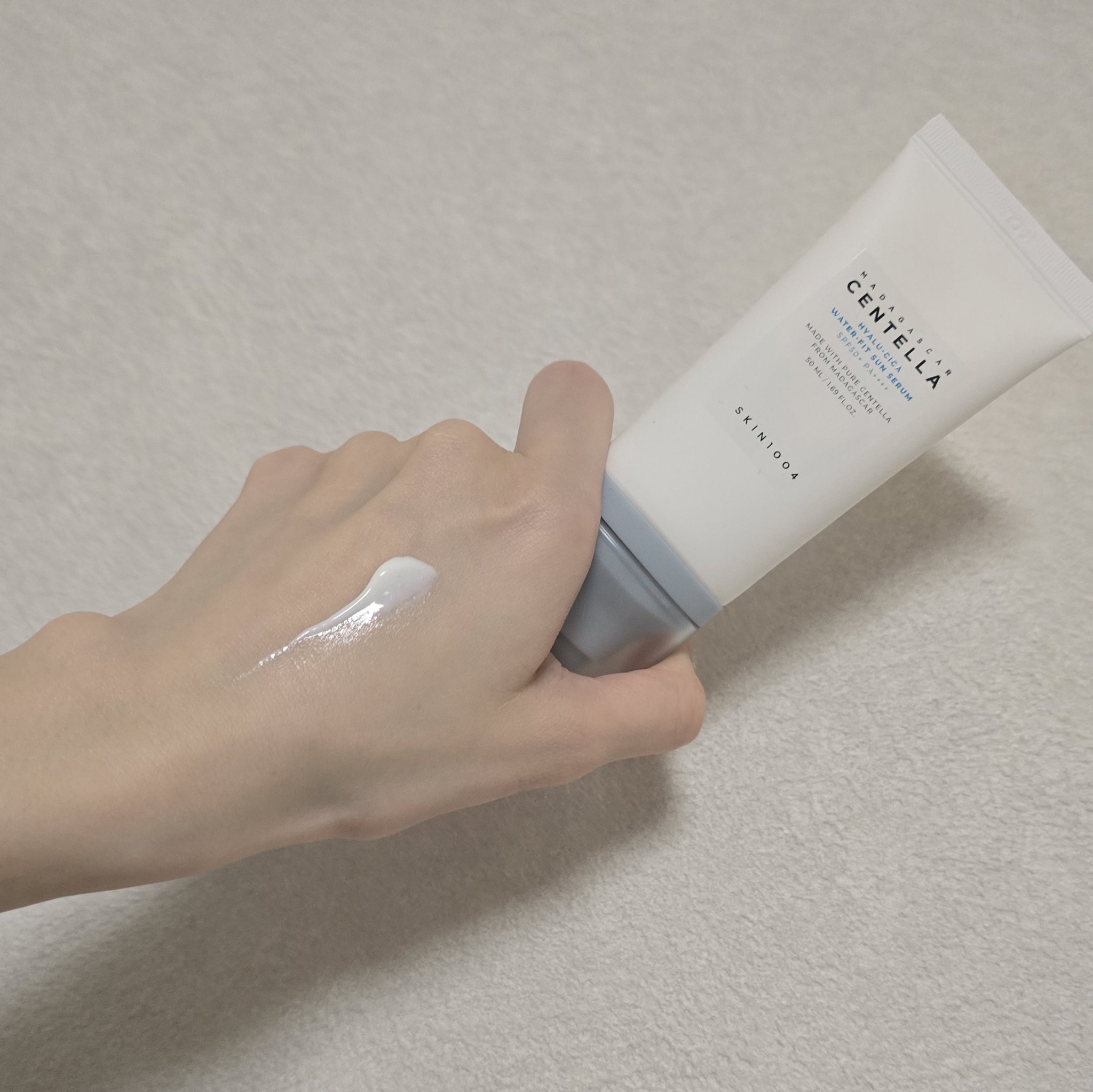 ヒアルーシカ ウォーターフィット サンセラム/SKIN1004/日焼け止めローションを使ったクチコミ（2枚目）