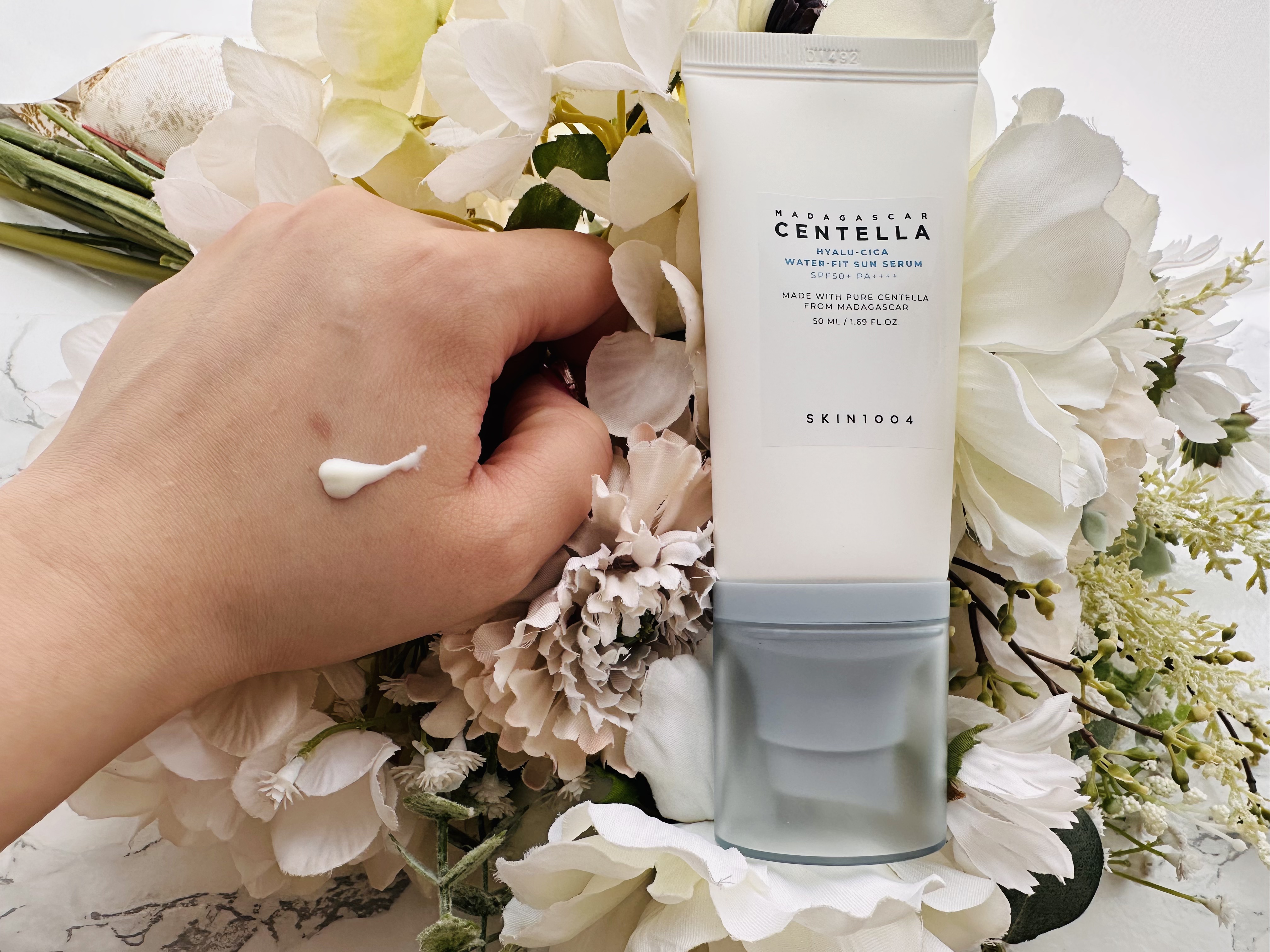 ヒアルーシカ ウォーターフィット サンセラム/SKIN1004/日焼け止めローションを使ったクチコミ（2枚目）