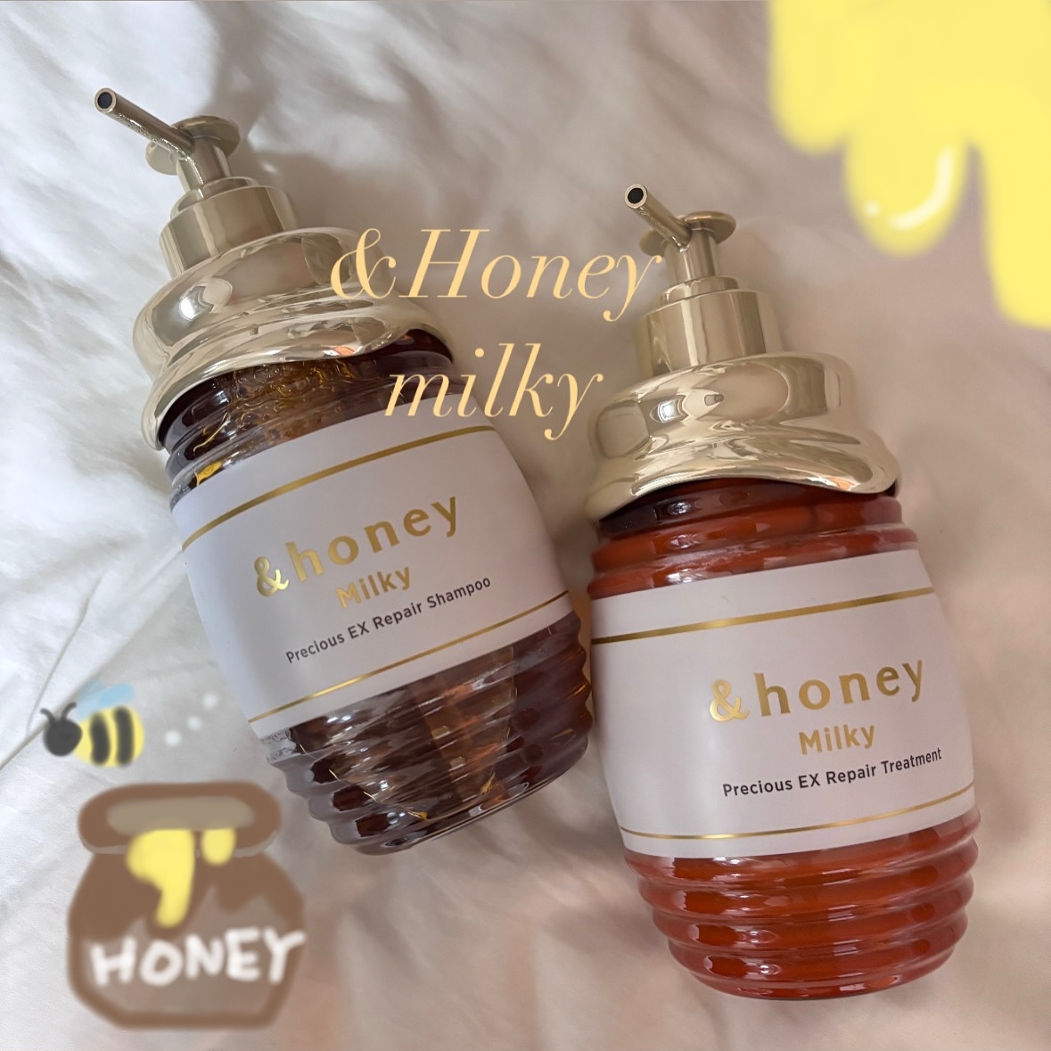 ミルキー プレシャス EX リペア シャンプー1.0 / ヘアトリートメント2.0 ヘアトリートメント500g/&honey/市販シャンプーを使ったクチコミ（1枚目）