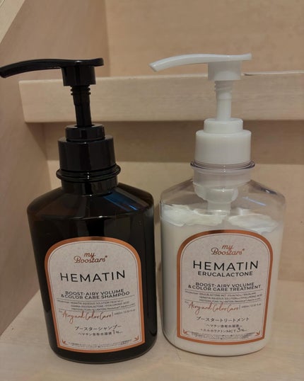 ヘマチン ブースター シャンプー /トリートメント ペアー&ムスクの香り/マイブースターズ/市販シャンプーを使ったクチコミ(1枚目)