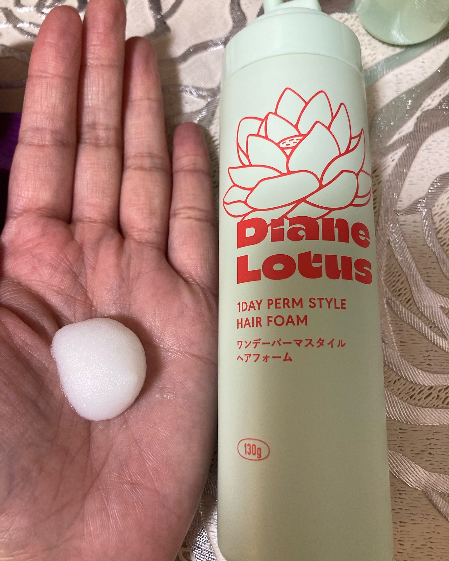 ロータス ワンデーパーマスタイル ヘアフォーム ティー＆シトラスの香り/ダイアン/その他スタイリングを使ったクチコミ（3枚目）