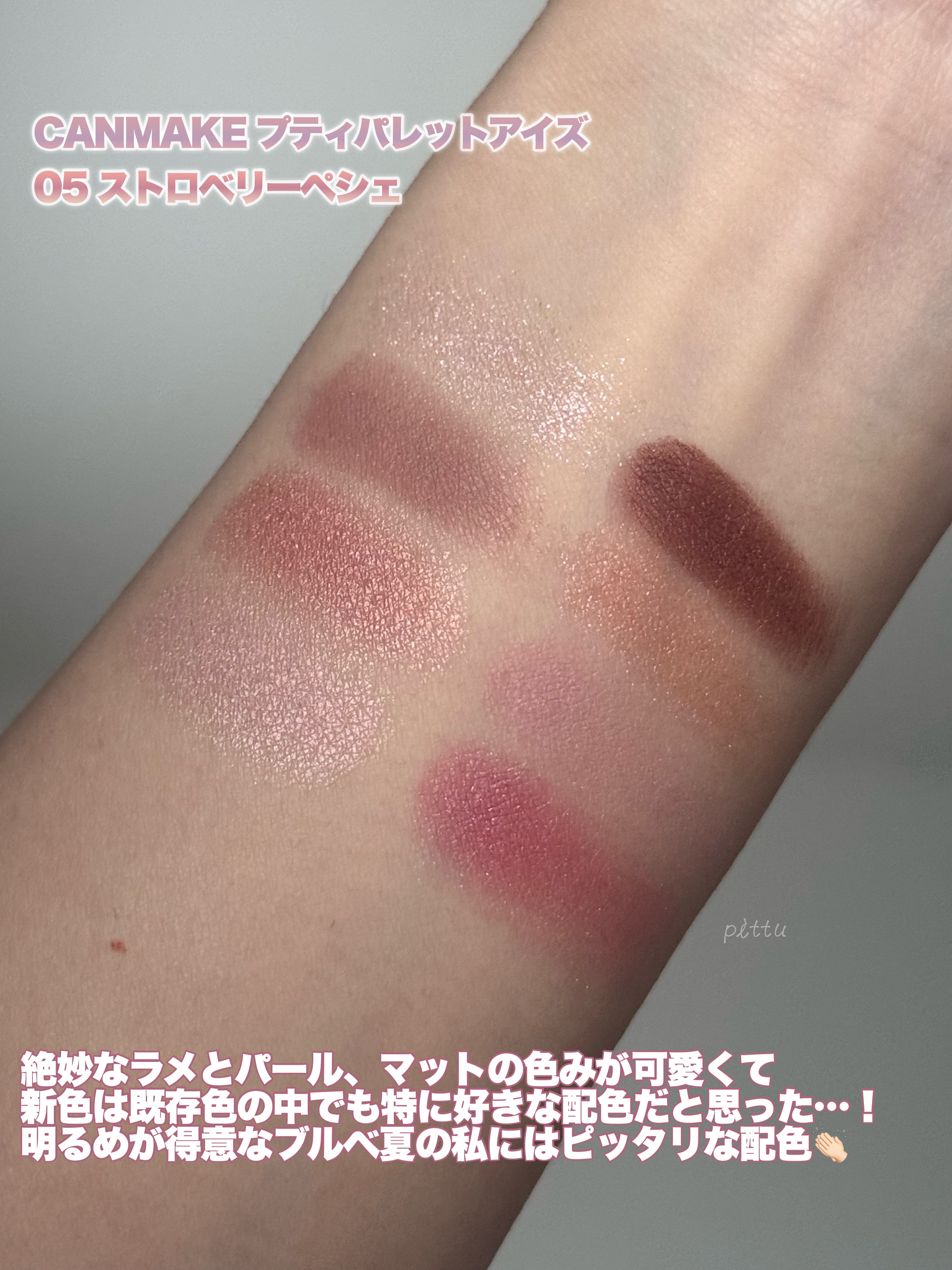 プティパレットアイズ/キャンメイク/パウダーアイシャドウを使ったクチコミ（3枚目）