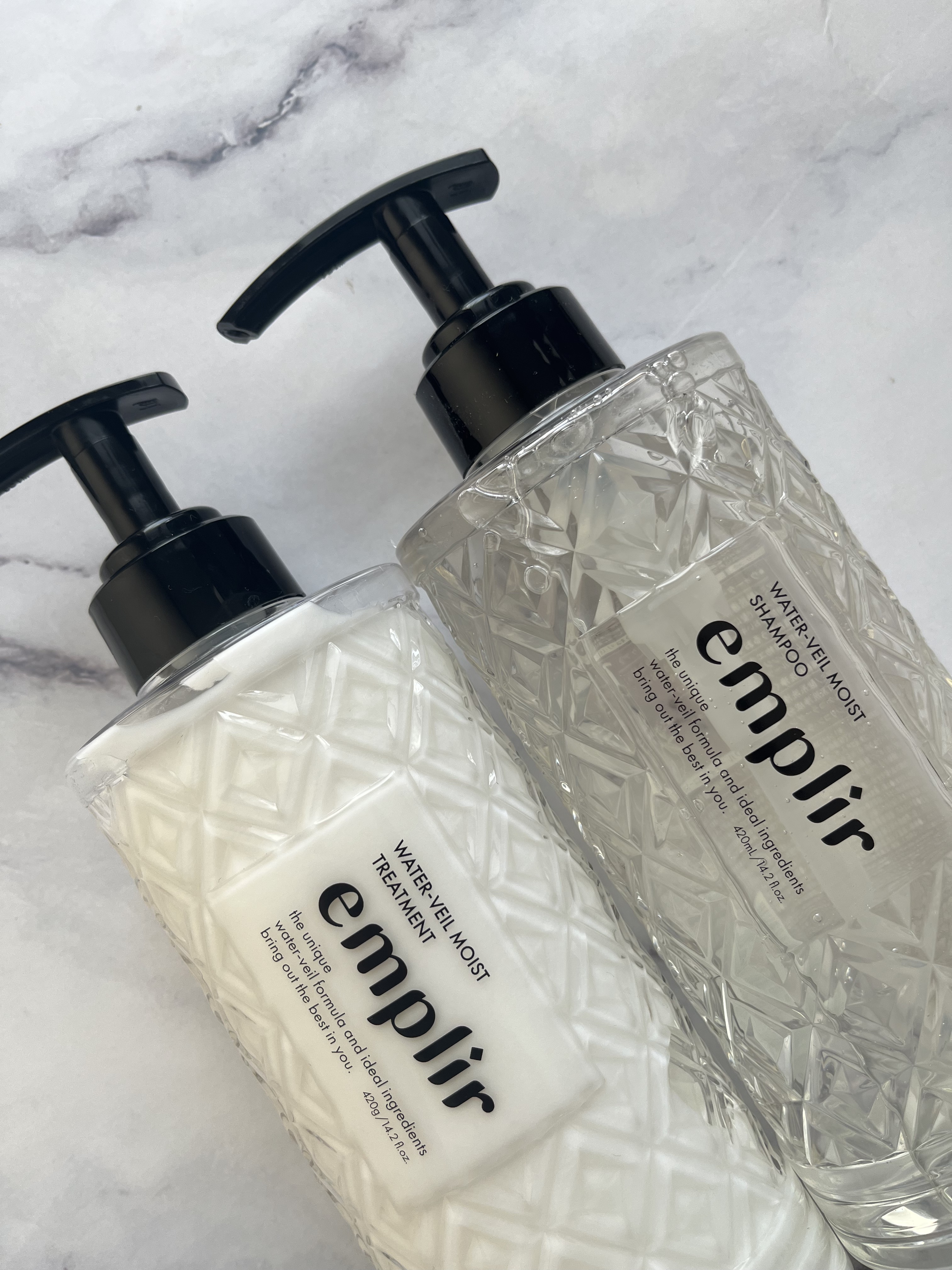 ウォーターベール　モイストシャンプー／トリートメント シャンプー本体420ml/emplir/市販シャンプーを使ったクチコミ（2枚目）