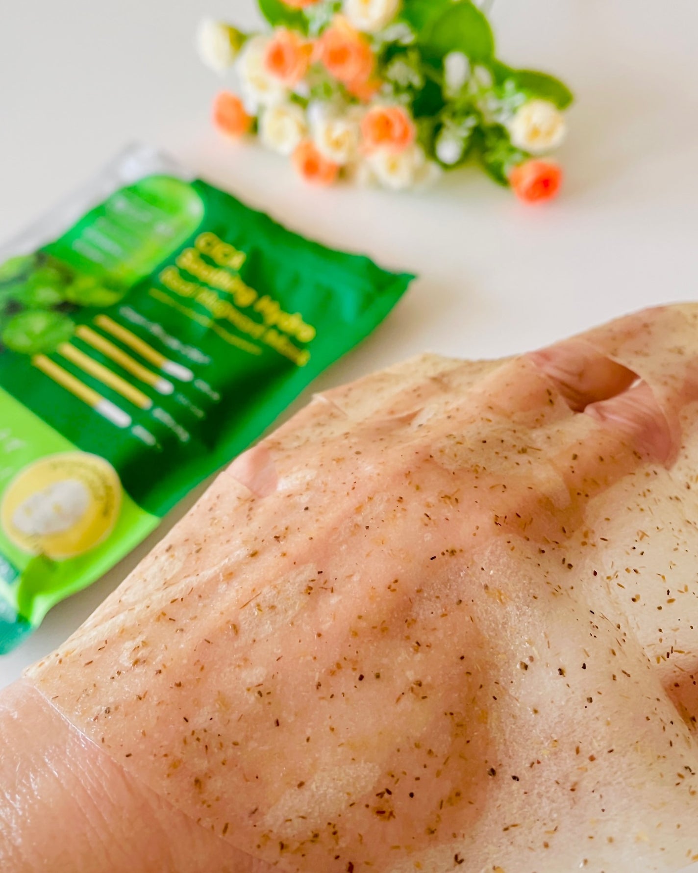 ツボクサスージングハイドロヨモギマスク/LIALUSTER/シートマスク・パックを使ったクチコミ(5枚目)