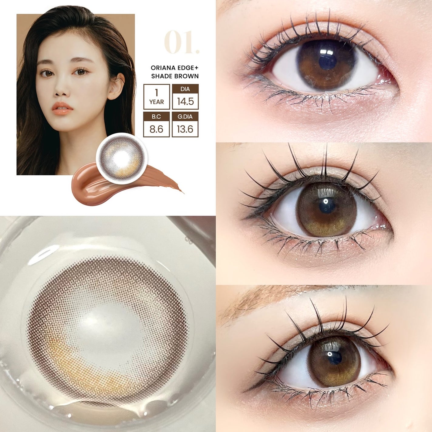 ORIANA EDGE+1DAY/蜜のレンズ/ワンデー(1DAY)カラコンを使ったクチコミ(3枚目)