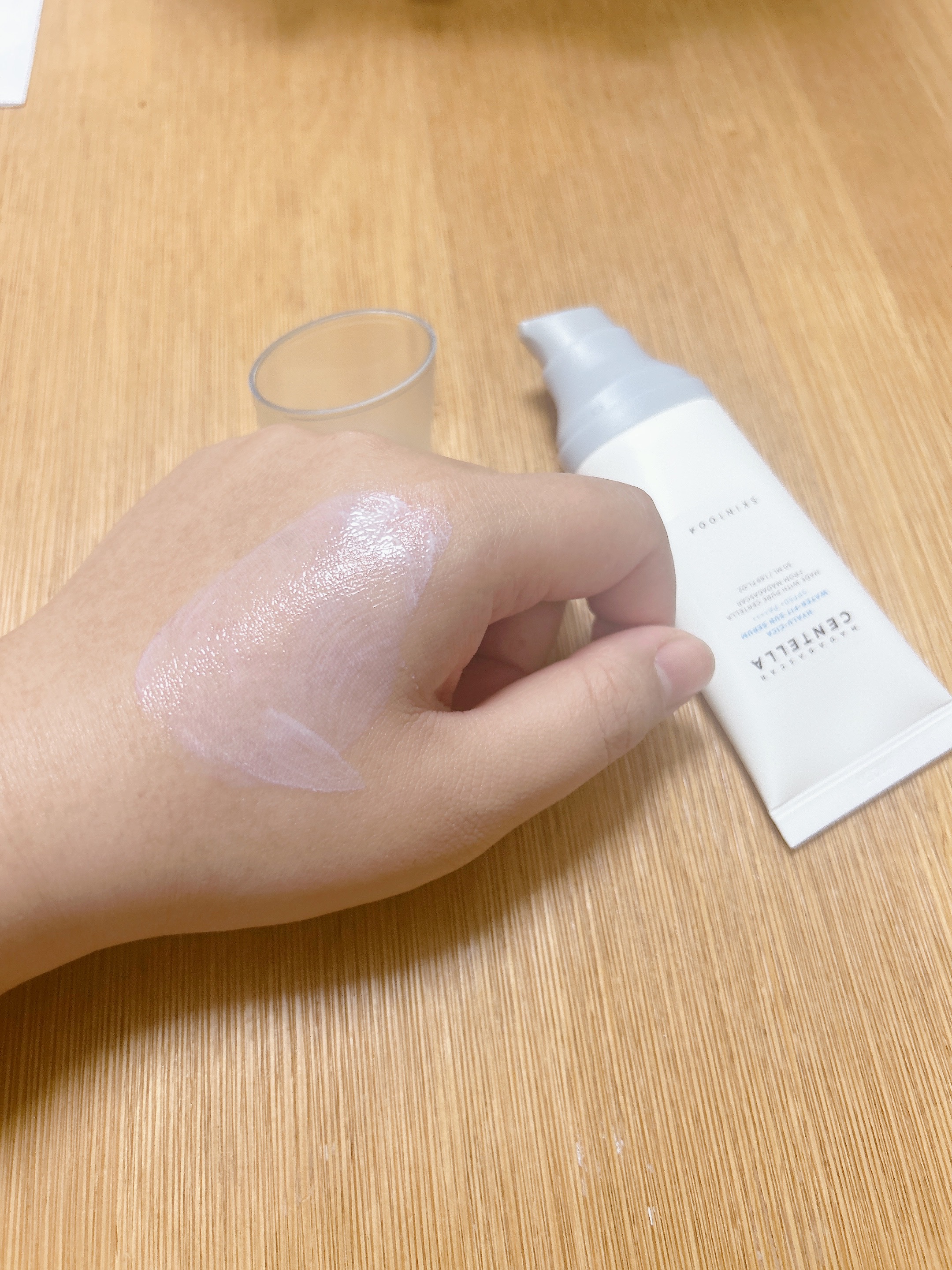 ヒアルーシカ ウォーターフィット サンセラム/SKIN1004/日焼け止めローションを使ったクチコミ（3枚目）