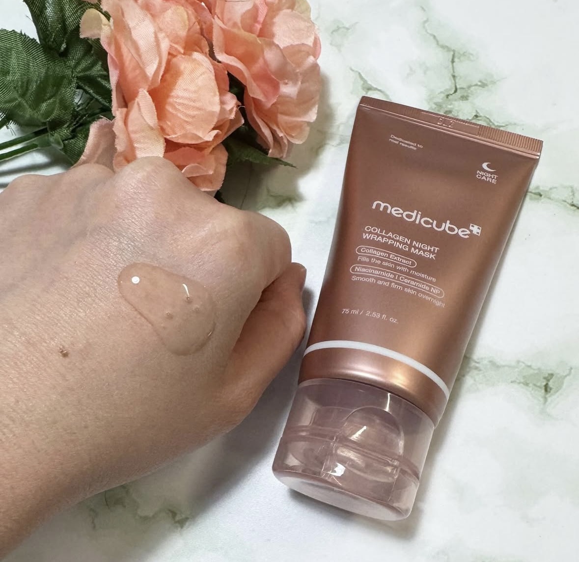 コラーゲンナイトラッピングマスク/MEDICUBE/洗い流すパック・マスクを使ったクチコミ（2枚目）