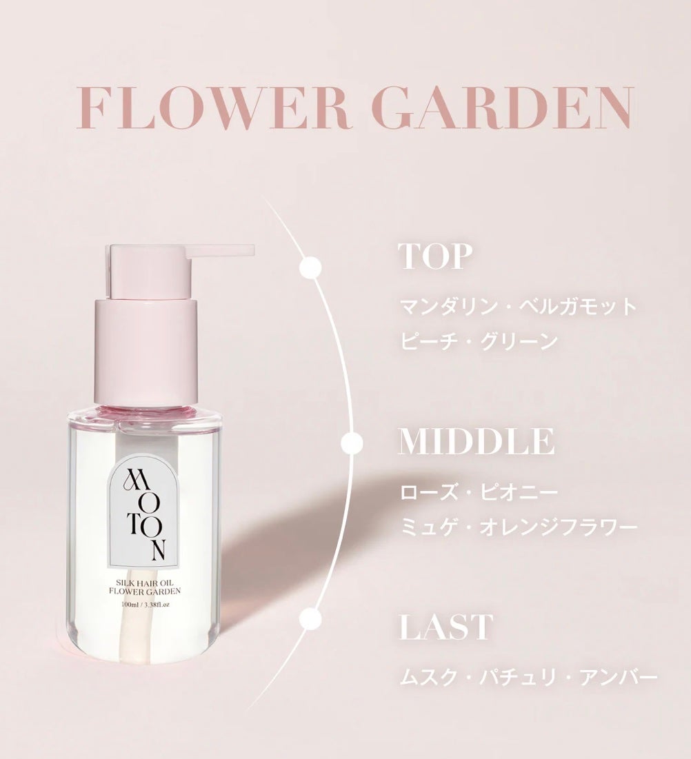MOTON シルクヘアオイル フラワーガーデン/MOTON/ヘアオイルを使ったクチコミ(1枚目)