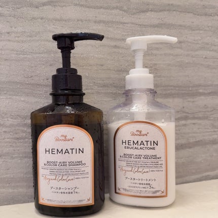 ヘマチン ブースター シャンプー /トリートメント ペアー&ムスクの香り/マイブースターズ/市販シャンプーを使ったクチコミ(1枚目)