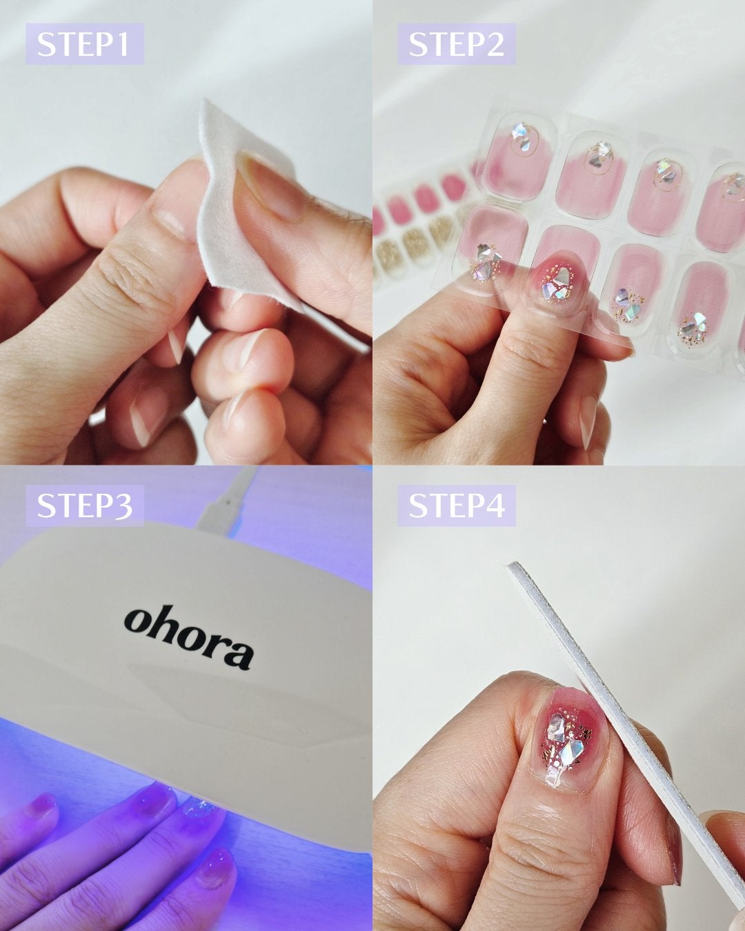 セミキュアジェルネイル(ハンド)/ohora/ネイルシールを使ったクチコミ(3枚目)