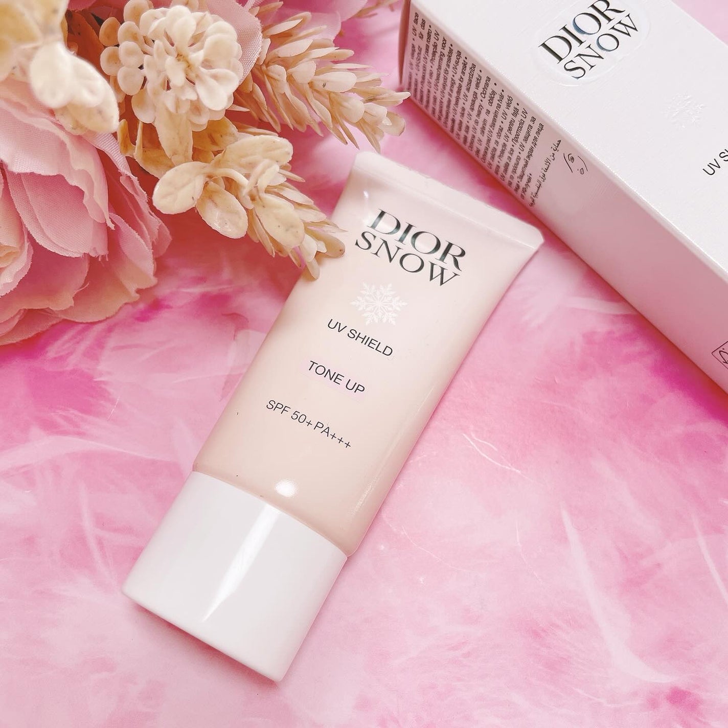 ディオール スノー UVシールド トーンアップ 50+/Dior/日焼け止めミルクを使ったクチコミ(2枚目)
