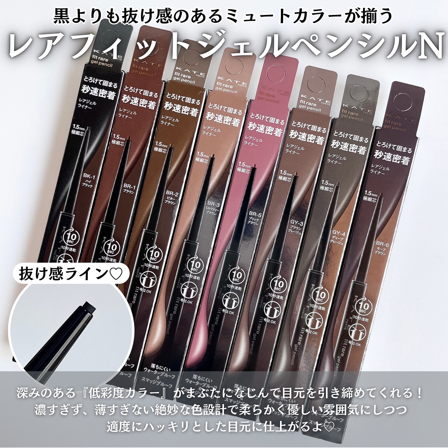 ケイト レアフィットジェルペンシルN/KATE/ジェルアイライナーを使ったクチコミ（2枚目）