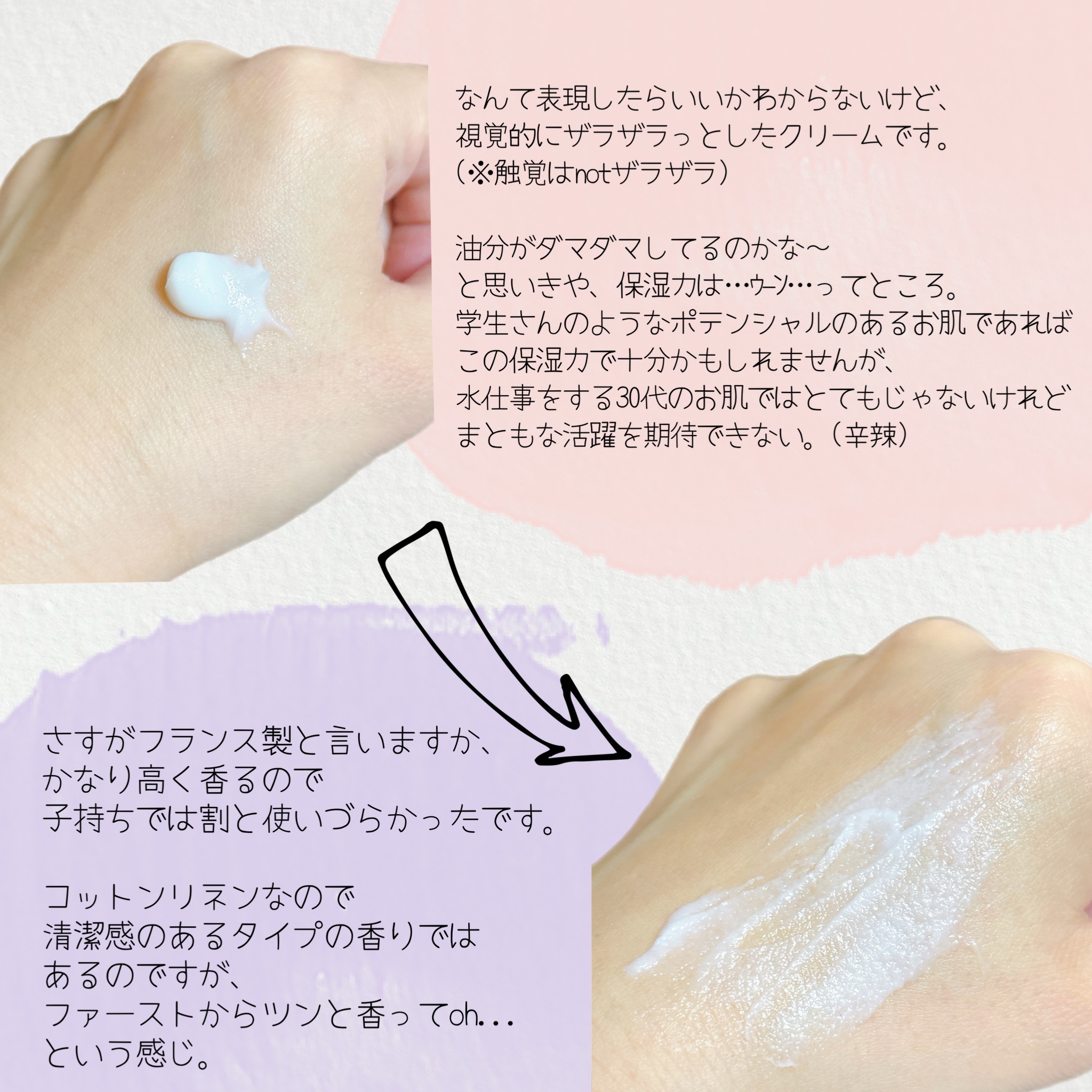 ハンドクリーム コットンリネン フレンチクラシック/サンタール・エ・ボーテ/ハンドクリームを使ったクチコミ（2枚目）