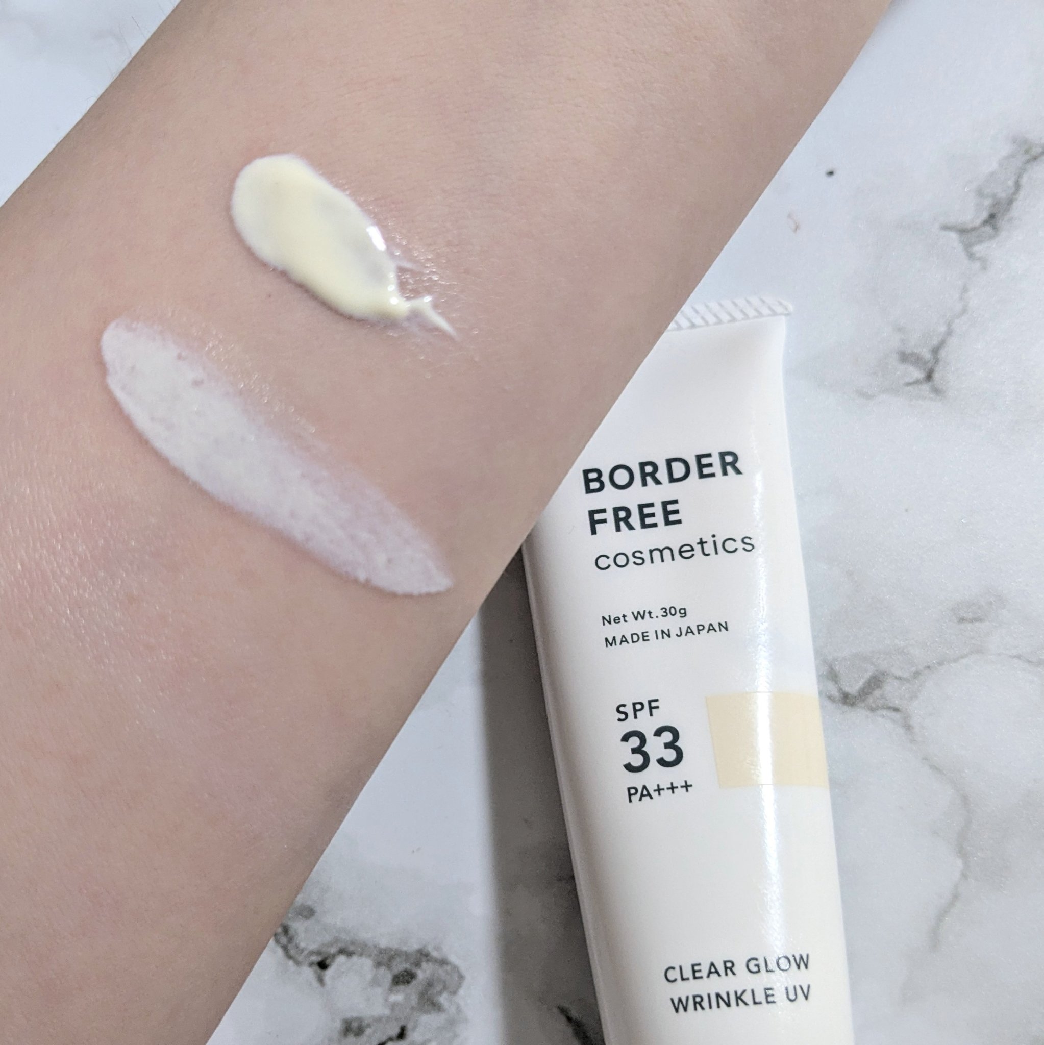 クリアグロウリンクルUV/BORDER FREE cosmetics/日焼け止め・UVケアを使ったクチコミ（3枚目）