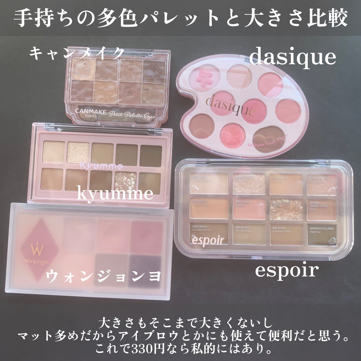 シャドウパレット/dasique/アイシャドウパレットを使ったクチコミ(7枚目)