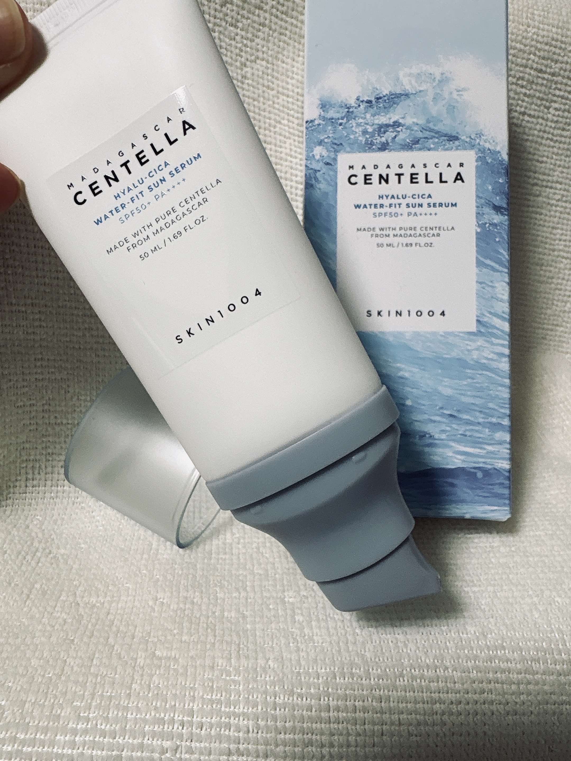 ヒアルーシカ ウォーターフィット サンセラム/SKIN1004/日焼け止めローションを使ったクチコミ（1枚目）