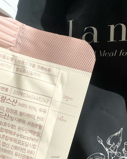 ラヌボ 韓国 美容プロテイン シェイク 黒ごま味/La nouvo/その他プロテインを使ったクチコミ(6枚目)